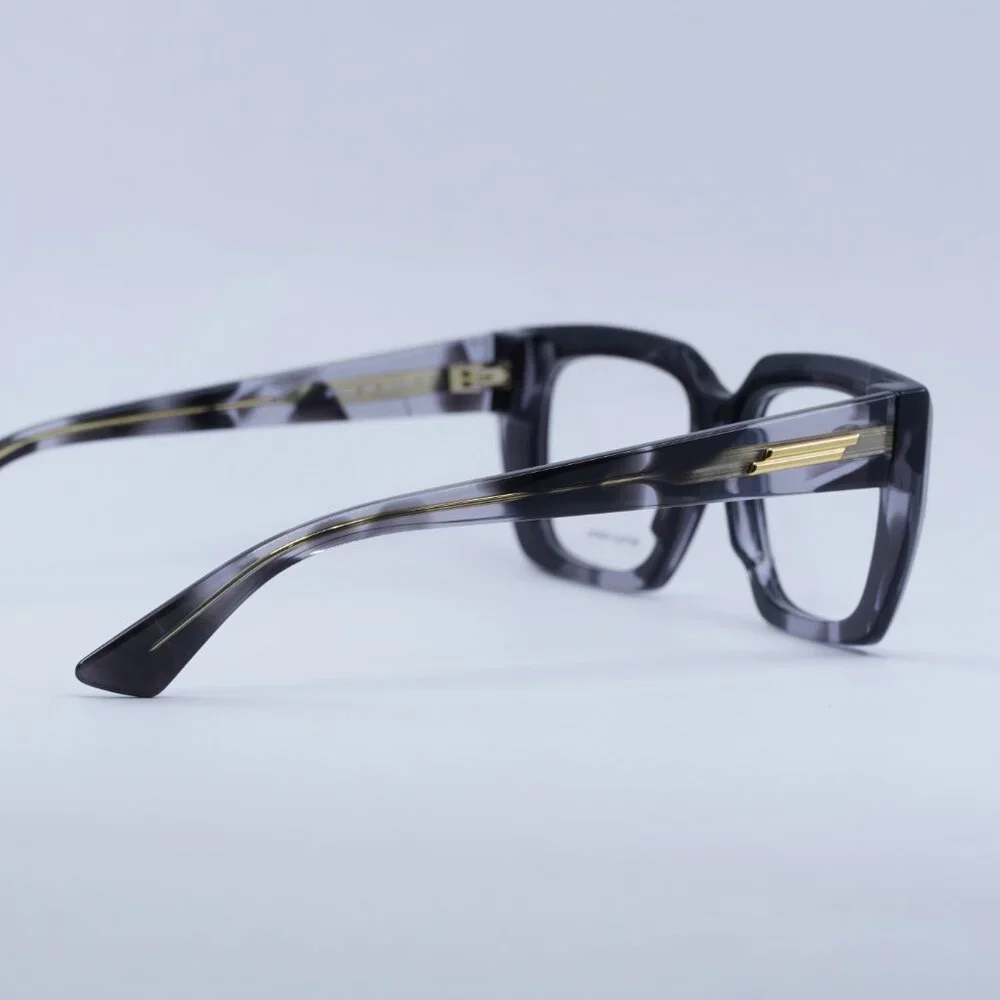 🕶️ New Bottega Veneta BV1032O 008 Eyeglasses - Transparent and Black Havana